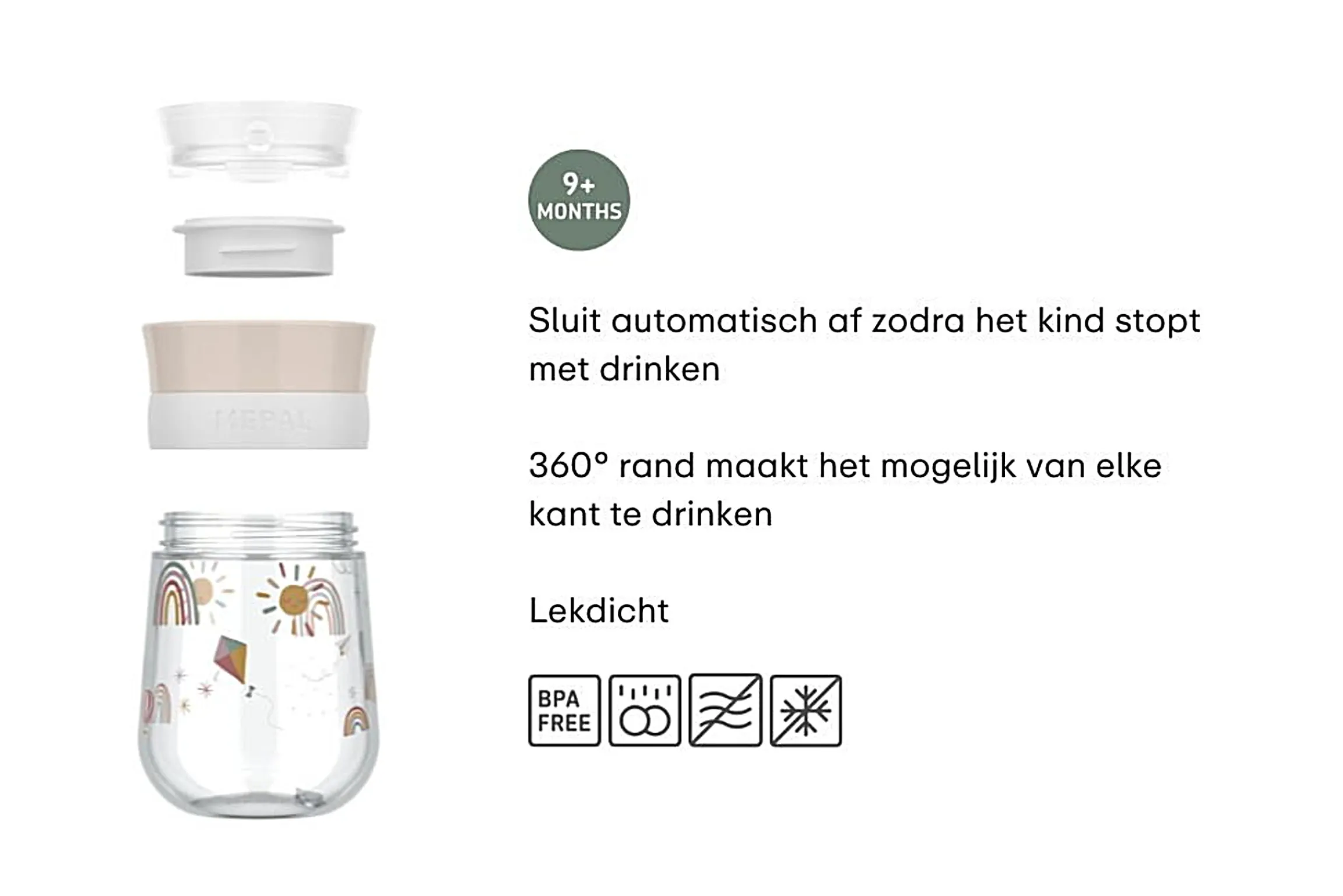 Mepal Oefenbeker<360° drinkbeker Mio 300 ml - Fairy garden
