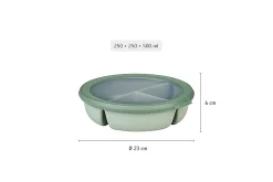 Mepal Magnetronschalen|Serveerschalen<Bento bowl Cirqula (250+250+500 ml) - Nordic blue