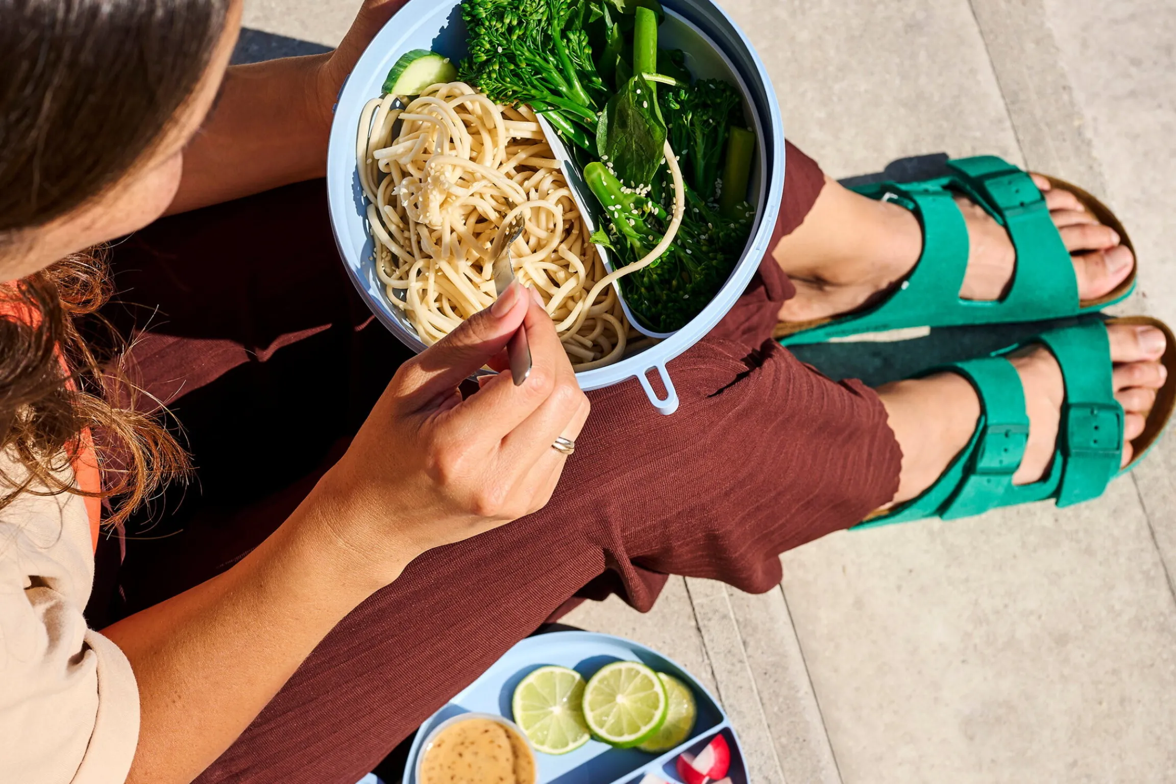 Mepal Saladeboxen<Bento lunchbowl Vita - Nordic blue