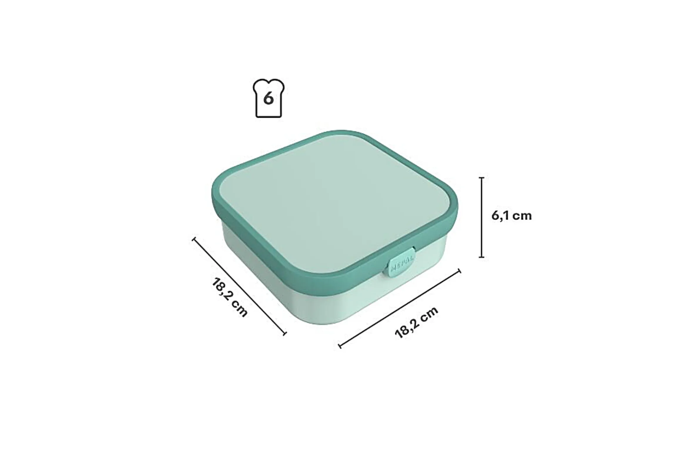 Mepal Back To School Sets Met Effen Kleur|Back To School Sets Met Print<Bento lunchbox Campus groot - Cool mint