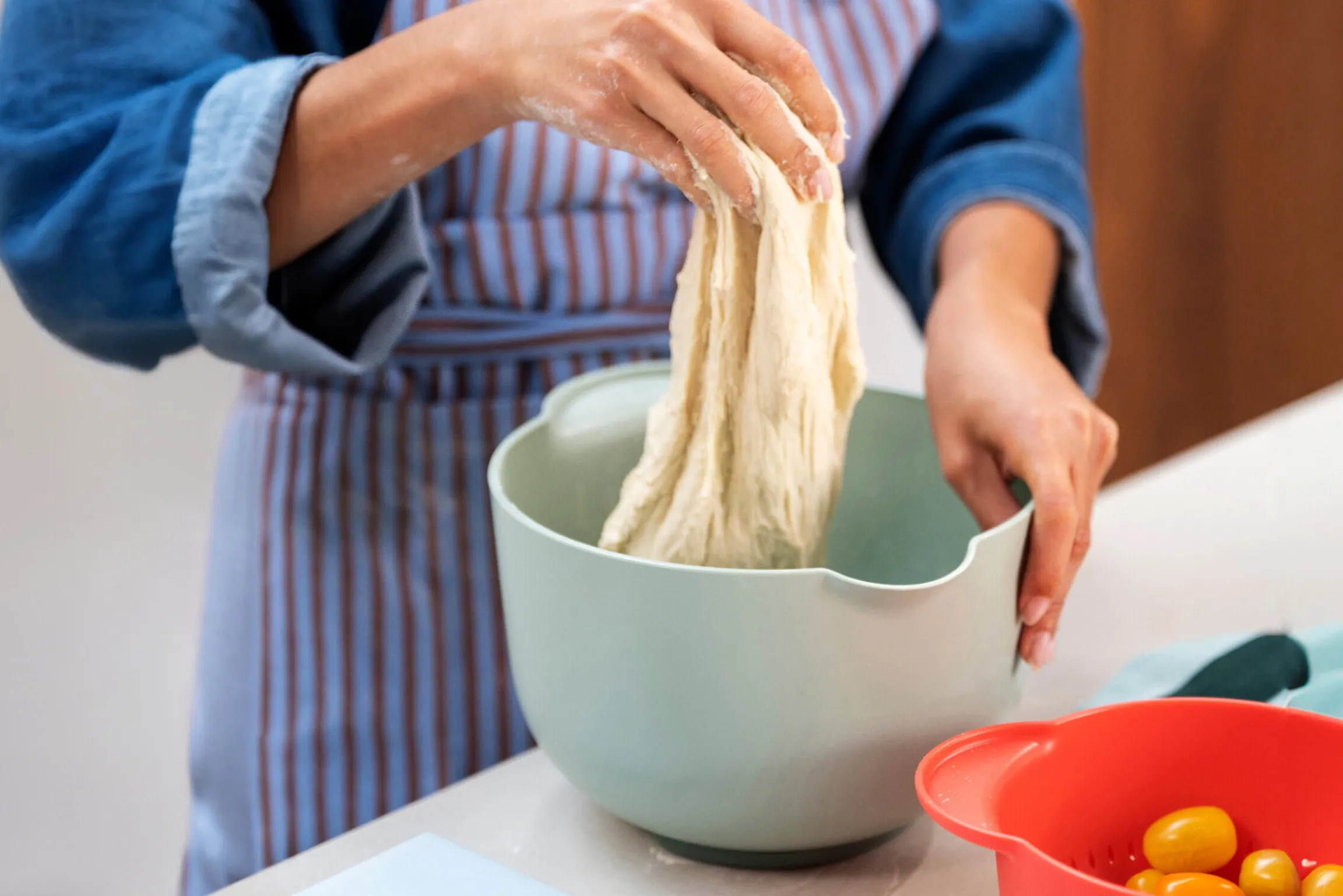 Mepal Beslagkommen<Beslagkom met spatdeksel Chef It 3000 ml - Chalk
