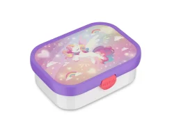 Mepal Back To School Sets Met Print|Broodtrommel Met Naam<Campus Bento lunchbox met vorkje - Unicorn glow