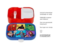 Mepal Back To School Sets Met Print|Broodtrommel Met Naam<Campus Bento lunchbox met vorkje - Avengers