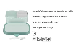 Mepal Back To School Sets Met Print|Broodtrommel Met Naam<Campus Bento lunchbox met vorkje - Barbie