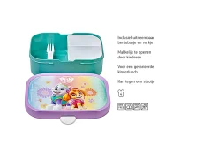 Mepal Back To School Sets Met Print|Broodtrommel Met Naam<Campus Bento lunchbox met vorkje - Paw Patrol Girls