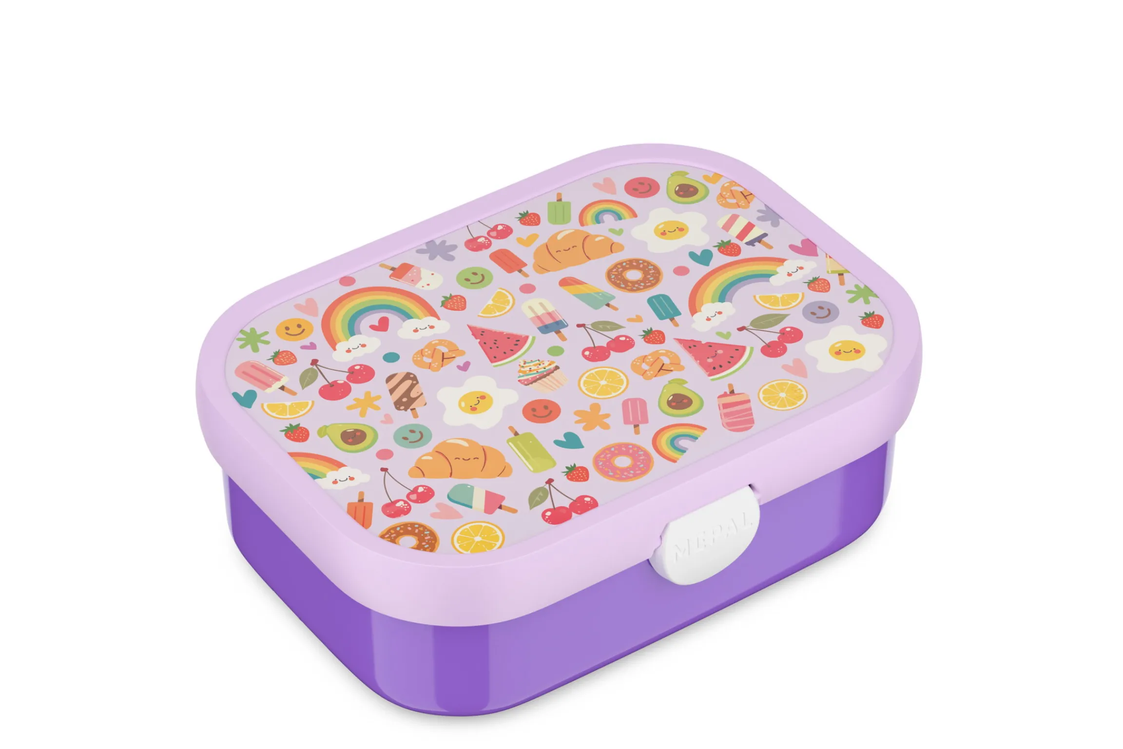Mepal Back To School Sets Met Print|Broodtrommel Met Naam<Campus Bento lunchbox met vorkje - Food fest