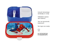 Mepal Back To School Sets Met Print|Broodtrommel Met Naam<Campus Bento lunchbox met vorkje - Spiderman