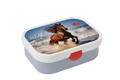 Mepal Back To School Sets Met Print|Broodtrommel Met Naam<Campus Bento lunchbox met vorkje - Wild Horse