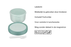 Mepal Fruitbakjes|Back To School Sets Met Effen Kleur<Campus fruitbox 300 ml met vorkje - Cool blue