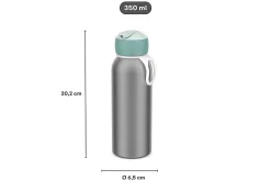Mepal Isoleerfles Flip-Up|Back To School Sets Met Effen Kleur<Campus isoleerfles flip-up 350 ml - blue Blauw