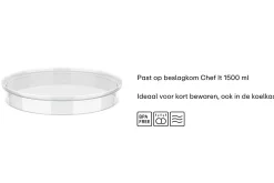 Mepal Beslagkommen<Deksel beslagkom Chef It 1500 ml - transparant Transparent