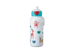Mepal Drinkfles Pop-Up|Back To School Sets Met Print<Drinkfles pop-up Campus 400 ml - Animal Friends