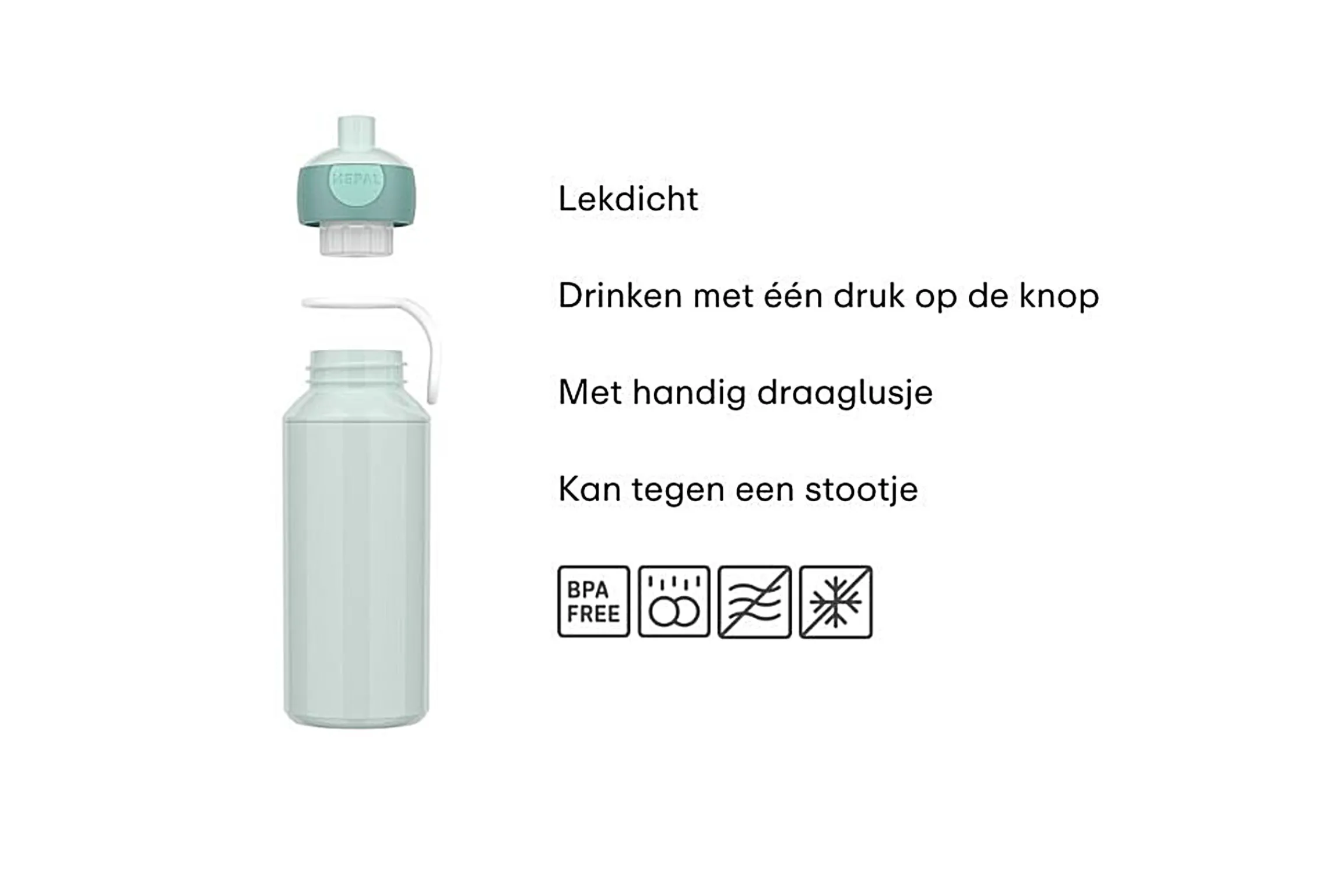 Mepal Drinkfles Pop-Up|Back To School Sets Met Print<Drinkfles pop-up Campus 400 ml - Disney Princess