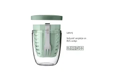 Mepal Saladeboxen|Snackpotten<Fruit-& Veggie pot Ellipse - Nordic sage