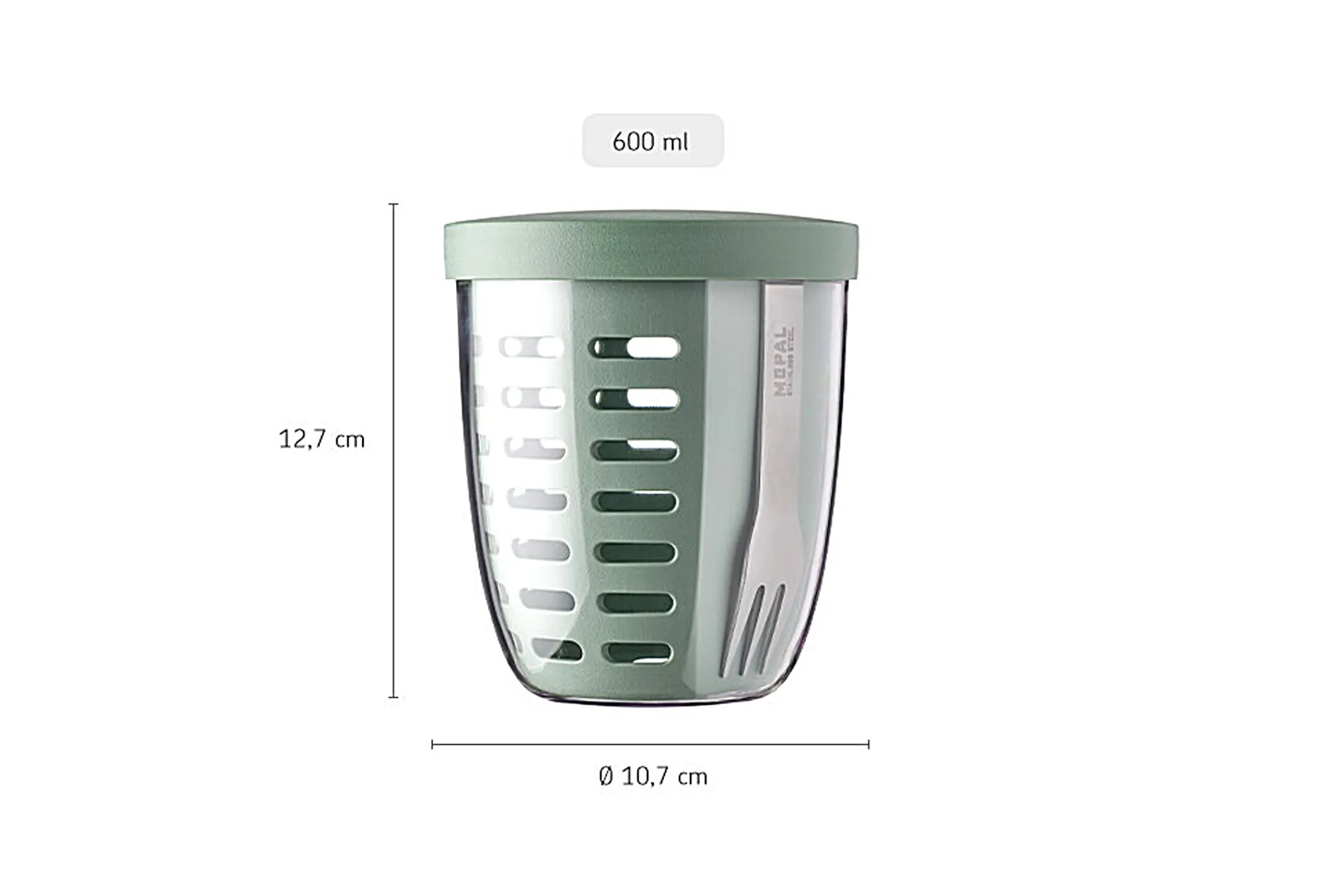 Mepal Saladeboxen|Snackpotten<Fruit-& Veggie pot Ellipse - Nordic sage