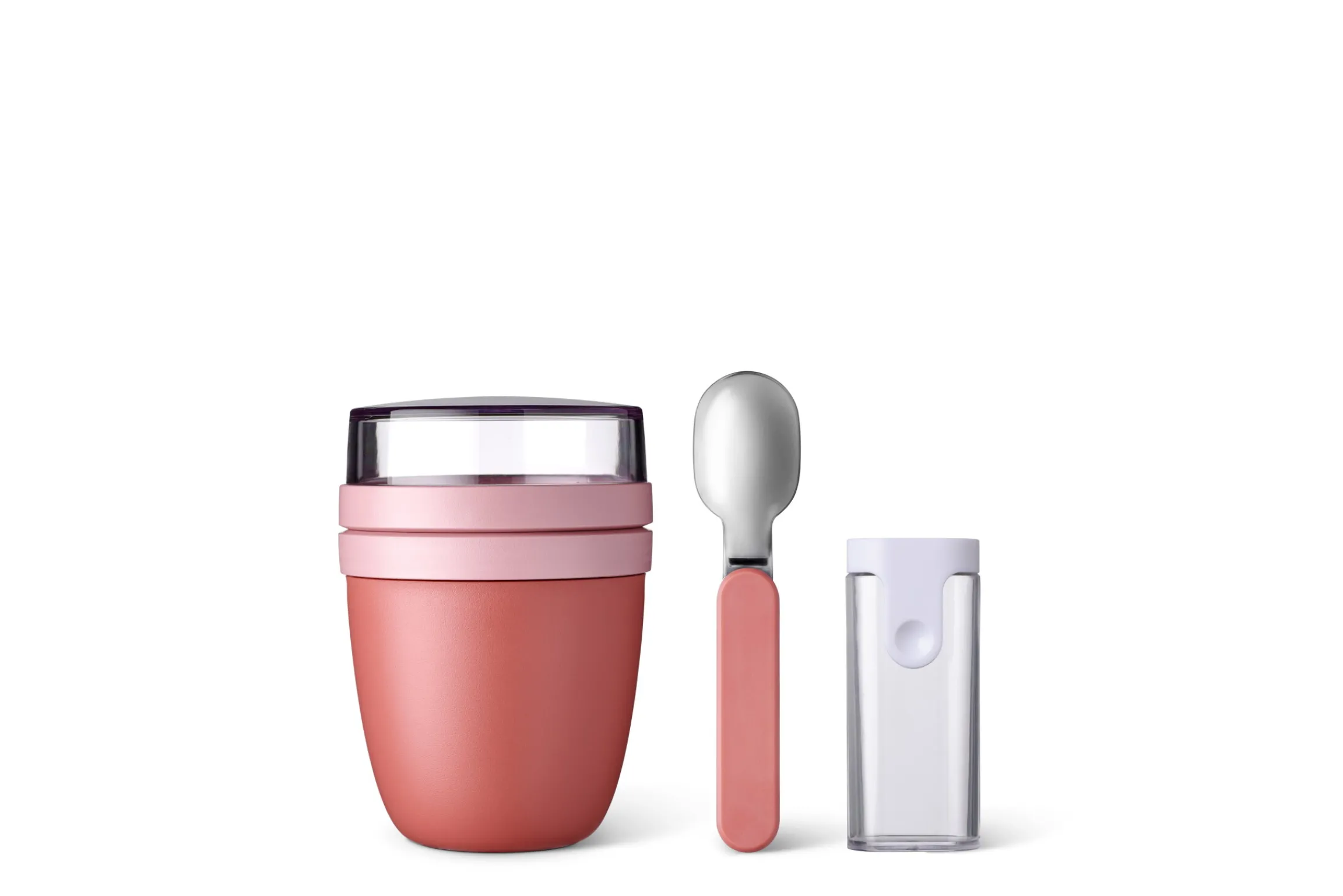 Mepal Yoghurtbeker|Broodtrommels En Brooddozen<Giftset lunchpot en vouwlepel Ellipse - Vivid mauve
