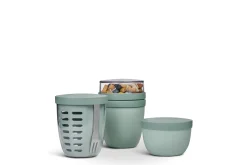 Mepal Snackpotten|Broodtrommels En Brooddozen<Giftset Potten Ellipse 3-delig - Nordic sage