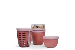 Mepal Broodtrommels En Brooddozen|Snackpotten<Giftset Potten Ellipse 3-delig - Vivid mauve