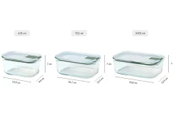 Mepal Diepvriesdozen|Ovenschalen<Glas vershouddoos EasyClip 450 ml - Nordic sage