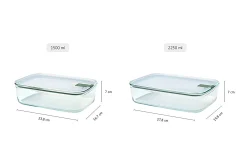 Mepal Diepvriesdozen|Ovenschalen<Glas vershouddoos EasyClip 2250 ml - Nordic sage