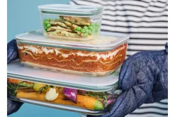 Mepal Diepvriesdozen|Ovenschalen<Glas vershouddoos EasyClip 2250 ml - Nordic sage