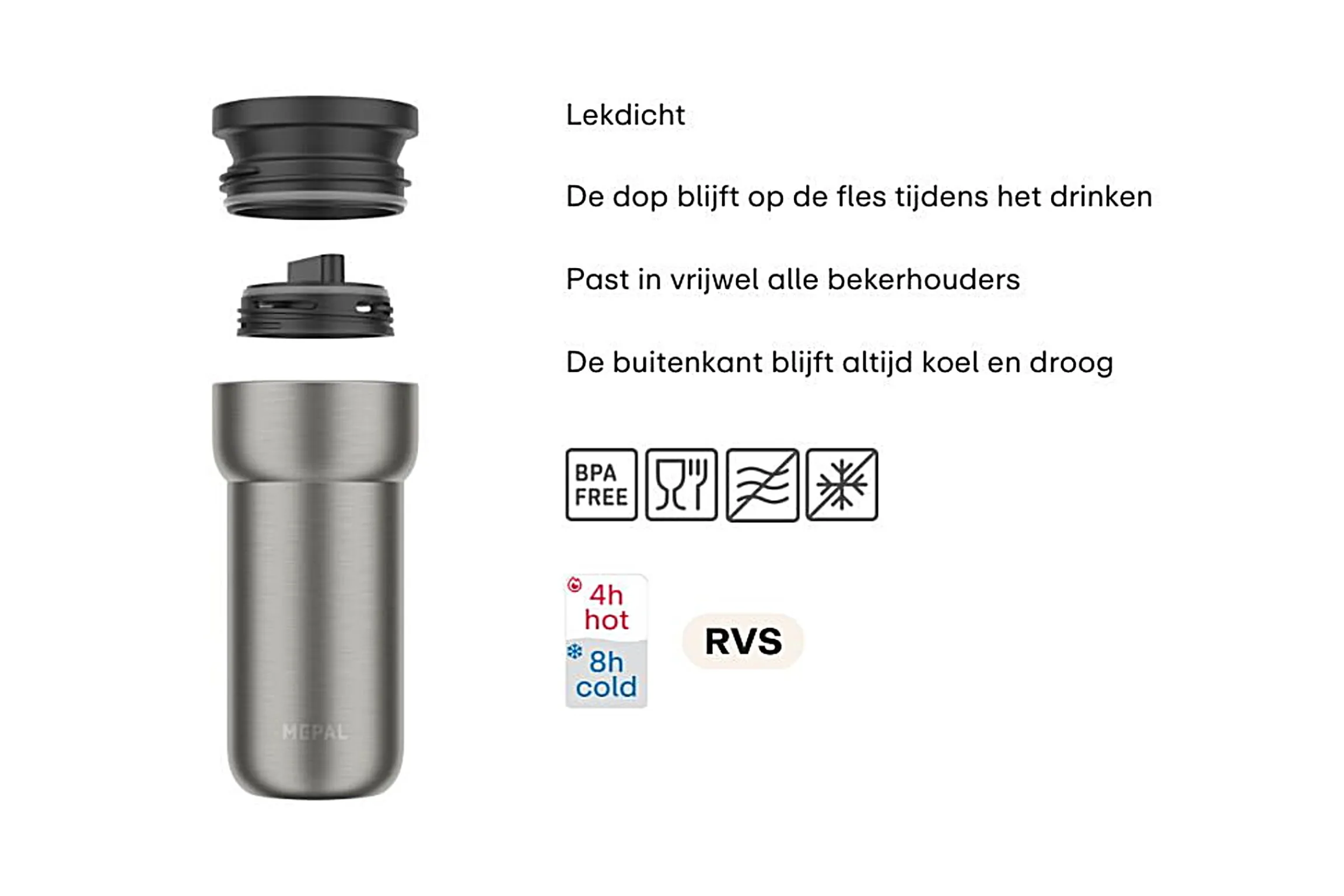 Mepal Thermosflessen|Thermosflessen & Bekers<Isoleerbeker Ellipse 375 ml - Vivid mauve