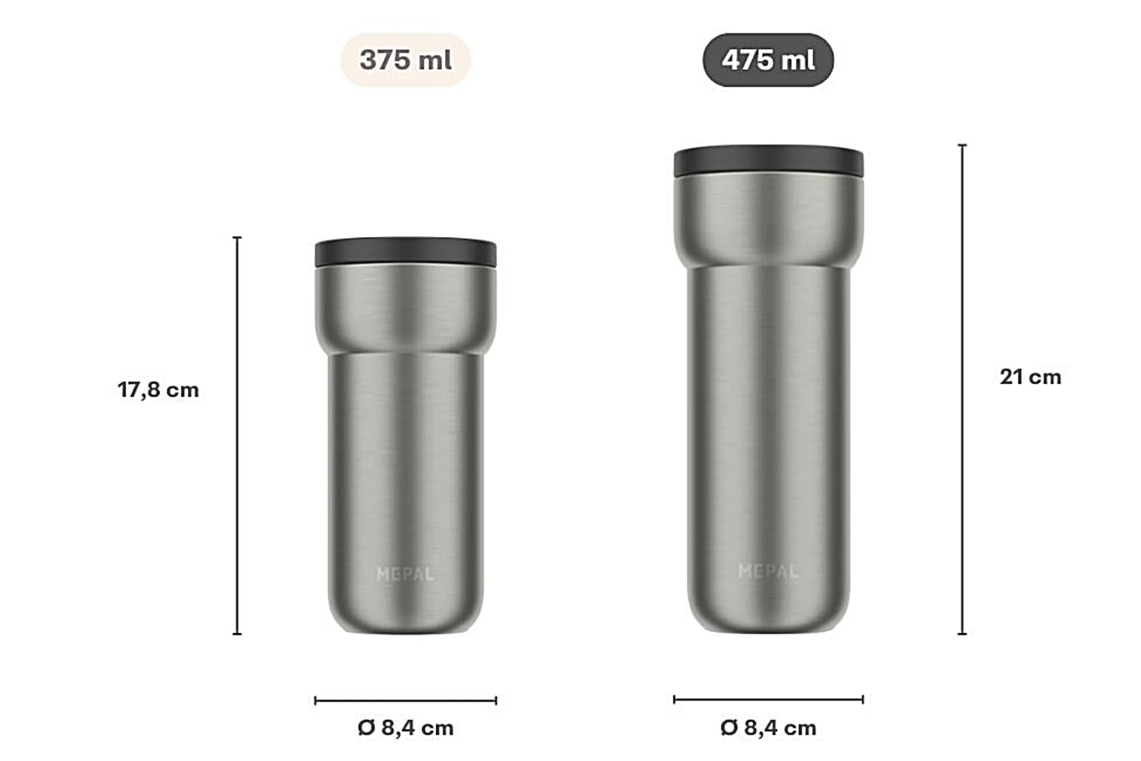 Mepal Thermosflessen|Thermosflessen & Bekers<Isoleerbeker Ellipse 475 ml - Nordic green