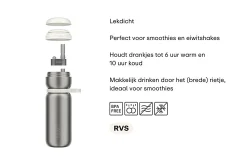 Mepal Waterflessen|Thermosflessen<Isoleerfles Twist 600 ml - Midnight blue