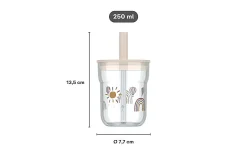 Mepal Kinderglazen|Rietjesbeker<Kinderglas Mio 250 ml met rietje - Little Farm