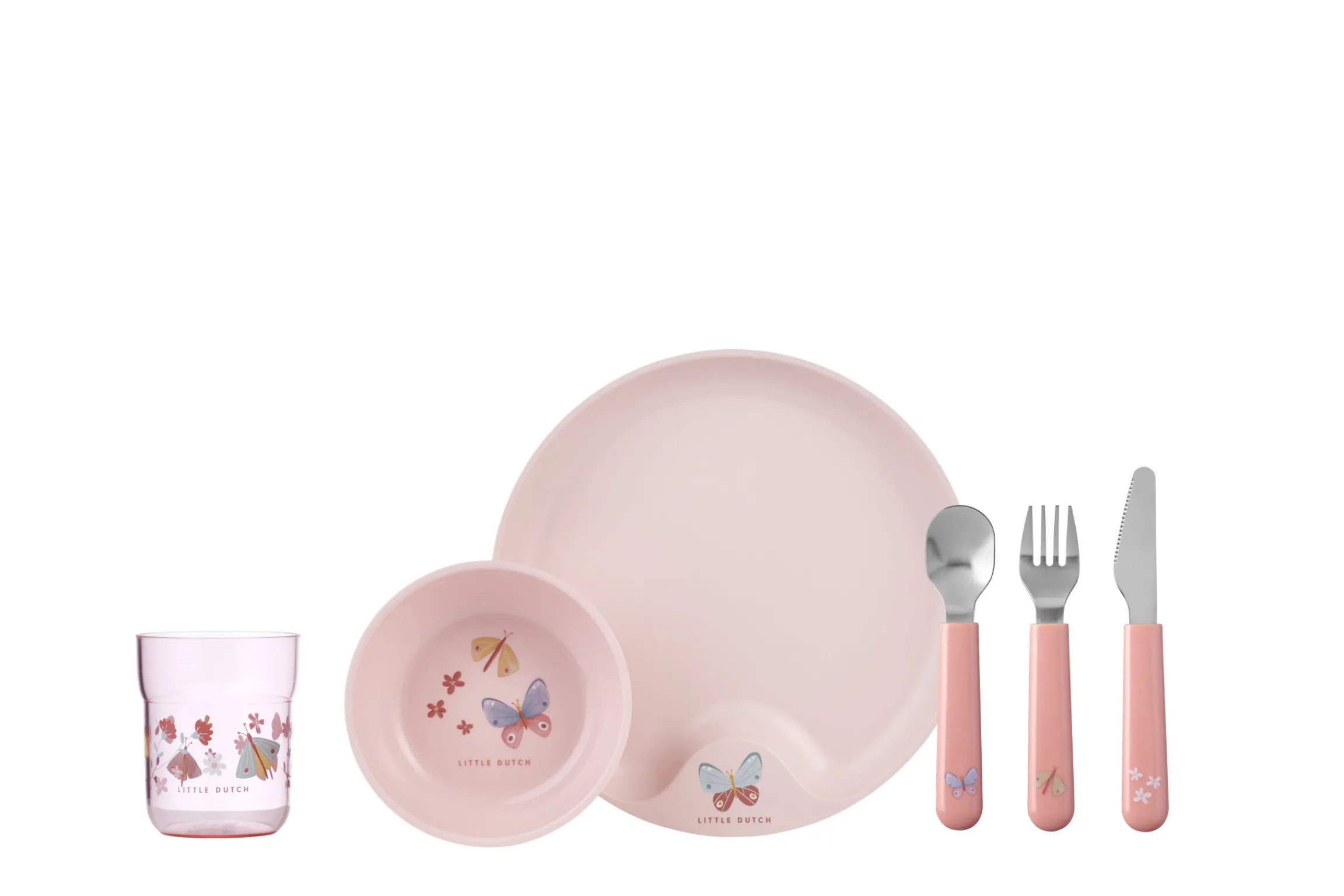 Mepal Kinderservies Set<Kinderservies Mio 6-delig - Little Dutch - Flowers & Butterflies Flowers & Butterflies