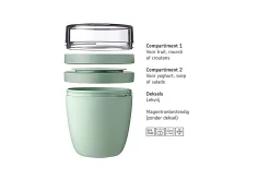 Mepal Yoghurtbeker|Saladeboxen<Lunchpot Ellipse mini - Nordic sage