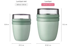 Mepal Yoghurtbeker|Saladeboxen<Lunchpot Ellipse mini - Nordic blue