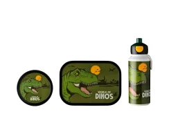 Mepal Pauzesets|Back To School Sets Met Print<Lunchset Campus (drinkfles pop-up, lunchbox & fruitbox) - Dino