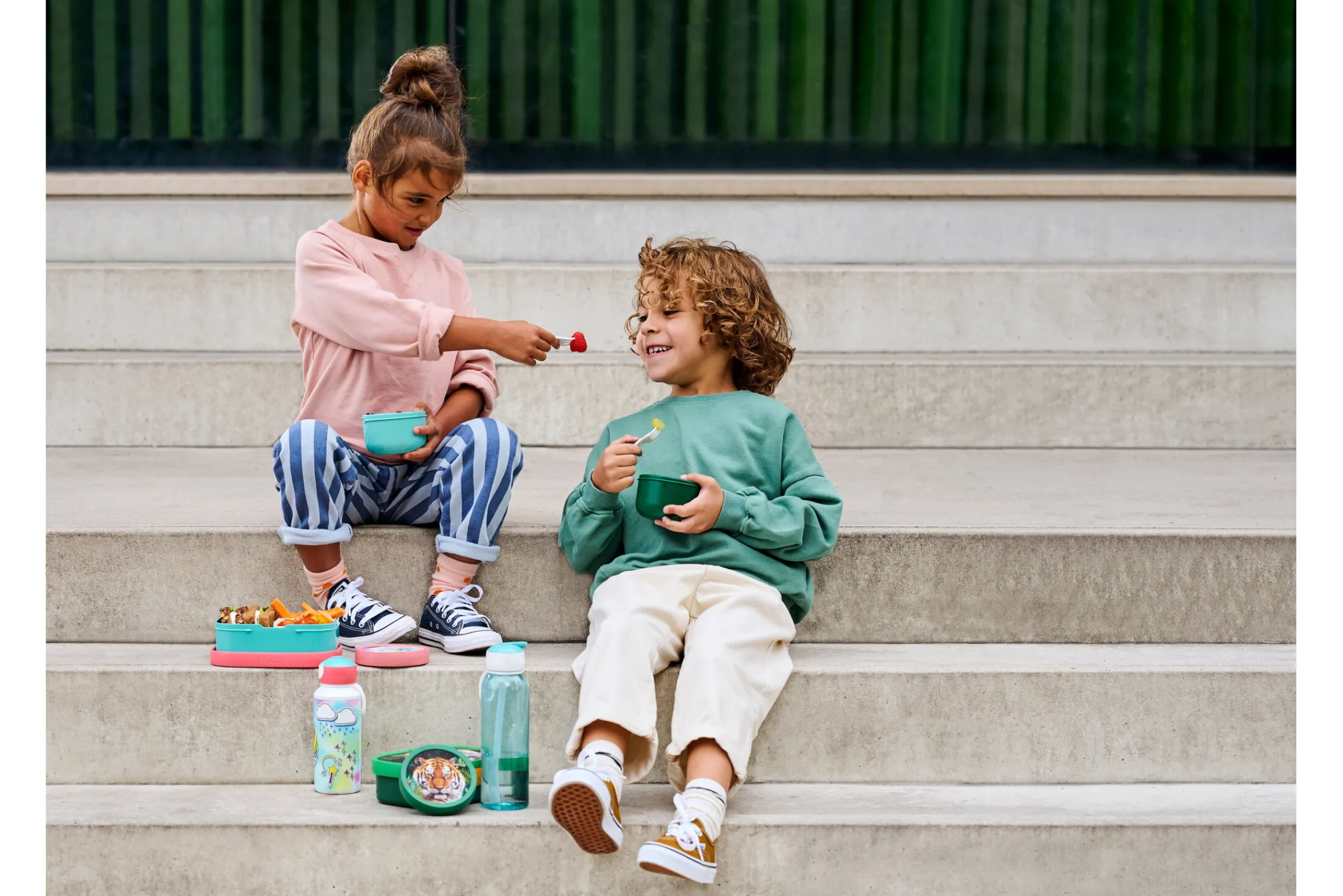 Mepal Pauzesets|Back To School Sets Met Print<Lunchset Campus (drinkfles pop-up, lunchbox & fruitbox) - Unicorn
