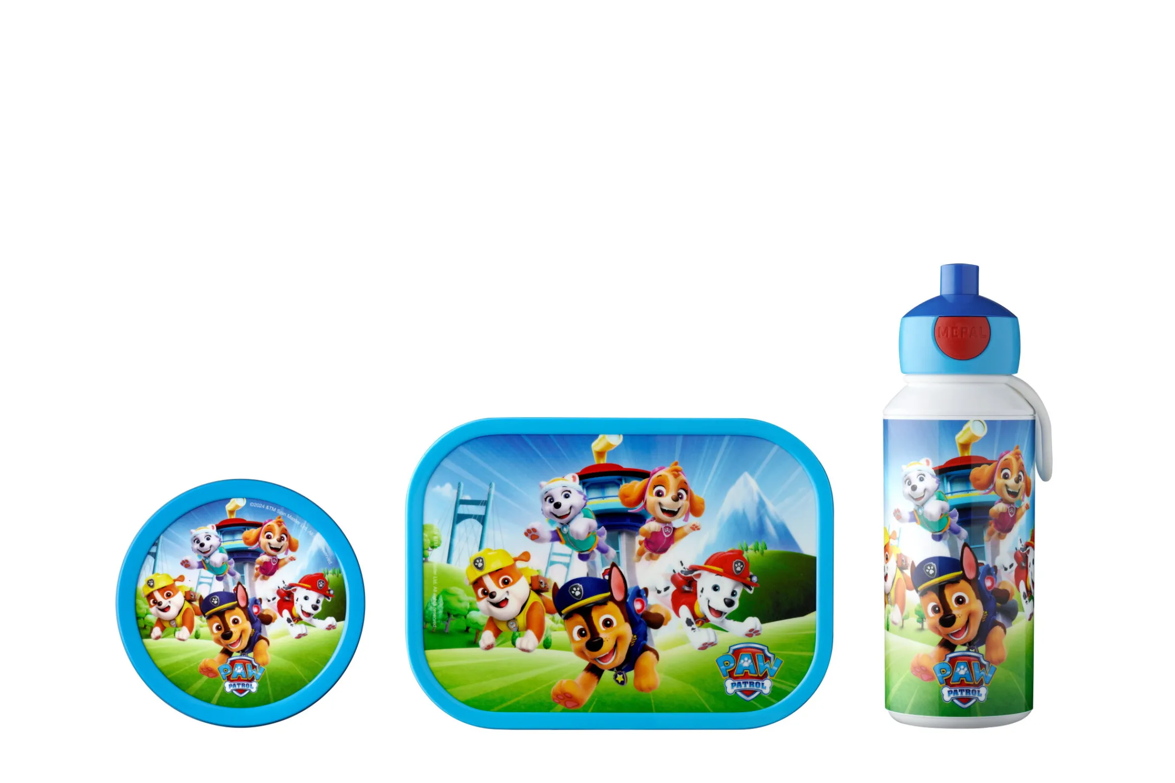 Mepal Pauzesets|Back To School Sets Met Print<Lunchset Campus (drinkfles pop-up, lunchbox & fruitbox) - Paw Patrol Pups