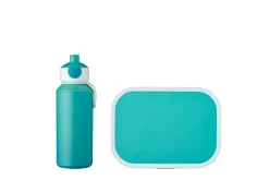 Mepal Drinkfles Pop-Up|Pauzesets<Lunchset Campus (pop-up drinkfles en lunchbox) - Turquoise