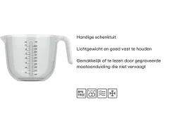Mepal Maatbekers<Maatbeker Chef It 1000 ml - transparant Transparent