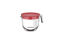 Mepal Maatbekers<Maatbeker met deksel Chef It glas 1000 ml - Coral