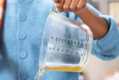 Mepal Maatbekers<Maatbeker met deksel Chef It glas 1000 ml - Coral
