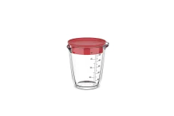Mepal Maatbekers<Maatbeker met deksel Chef It glas 500 ml - Coral