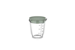 Mepal Maatbekers<Maatbeker met deksel Chef It glas 500 ml - Nordic sage
