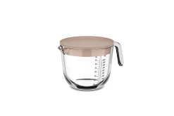 Mepal Maatbekers<Maatbeker met deksel Chef It glas 1000 ml - Chalk
