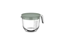 Mepal Maatbekers<Maatbeker met deksel Chef It glas 1000 ml - Nordic sage