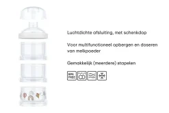 Mepal Melkpoedertoren|Babyflessen<Melkpoedertoren Mio 3-delig - Little Goose
