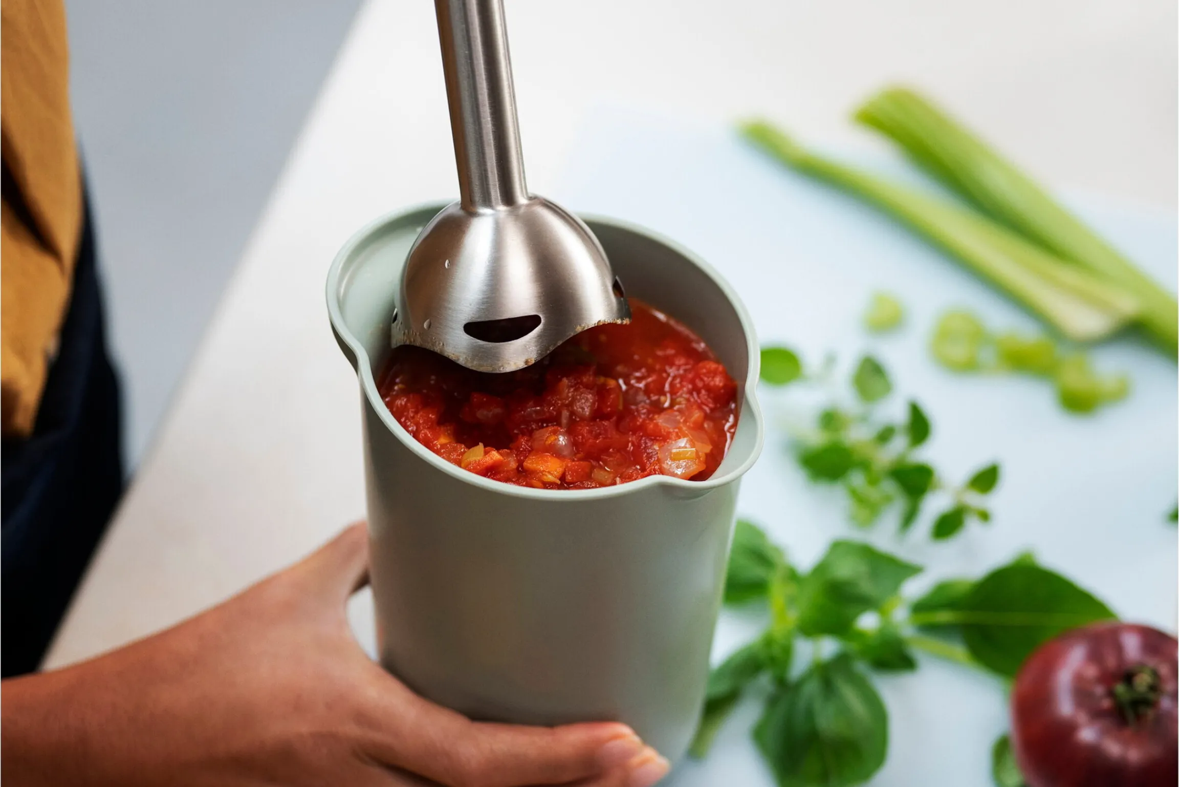 Mepal Mixbekers<Mixbeker met deksel Chef It 1000 ml - Navy