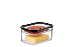 Mepal Kaasdozen|Vleeswarendozen<Modula koelkastdoos 2-delig 2000 ml + 550 ml - Zwart