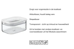 Mepal Kaasdozen|Vleeswarendozen<Modula koelkastdoos 2-delig 2000 ml + 550 ml - Wit