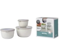 Mepal Cirqula Sets|Magnetronschalen<Multikom Cirqula 3-delige set (500, 1000, 2000 ml) - Nordic white