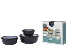 Mepal Cirqula Sets|Magnetronschalen<Multikom Cirqula 3-delige set (350, 750, 1250 ml) - Nordic black