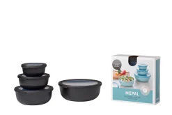 Mepal Cirqula Sets|Magnetronschalen<Multikom Cirqula 4-delige set (350+750+1250+2250) - Nordic black